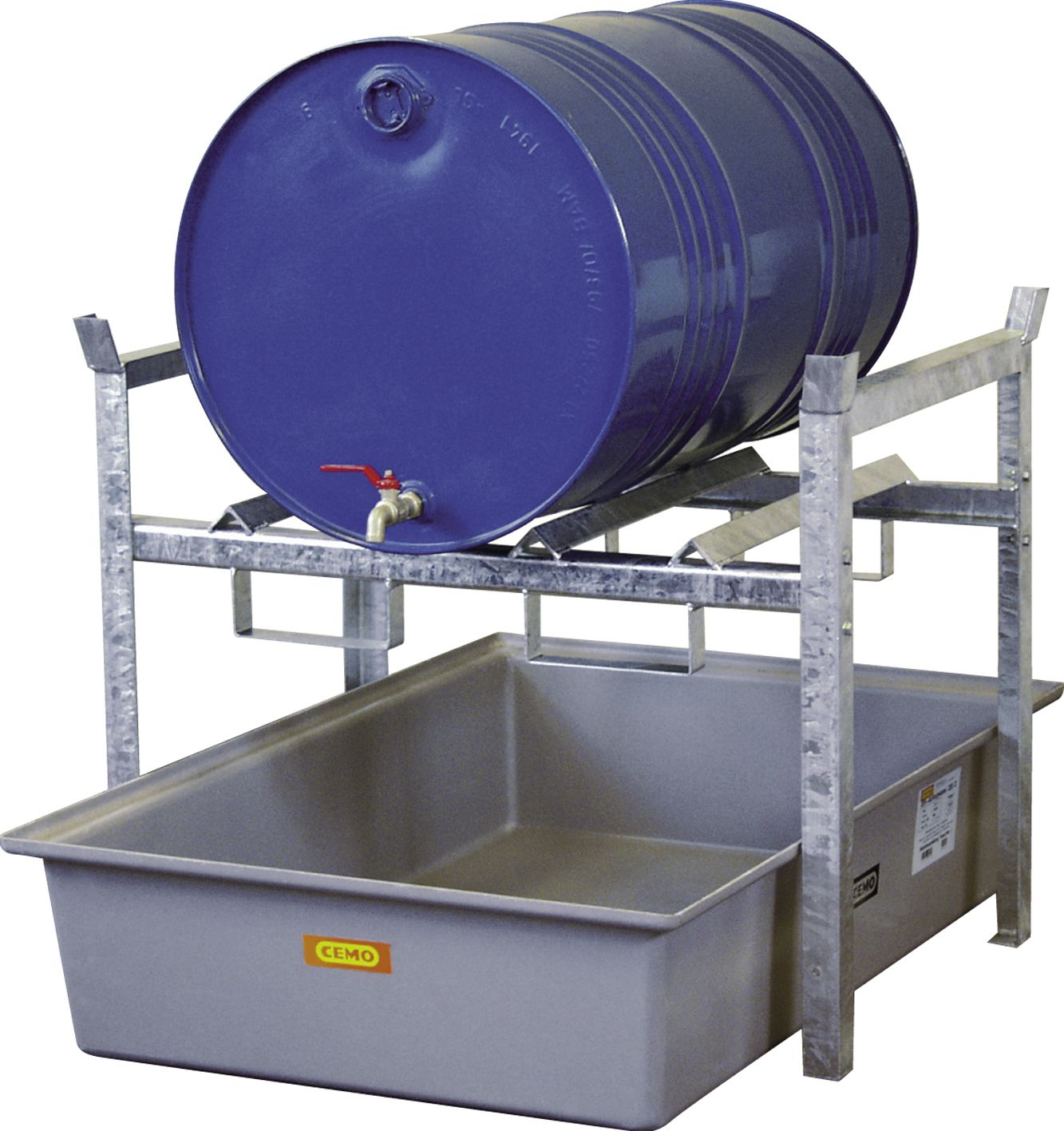 Hordóállvány kármentő tálcával