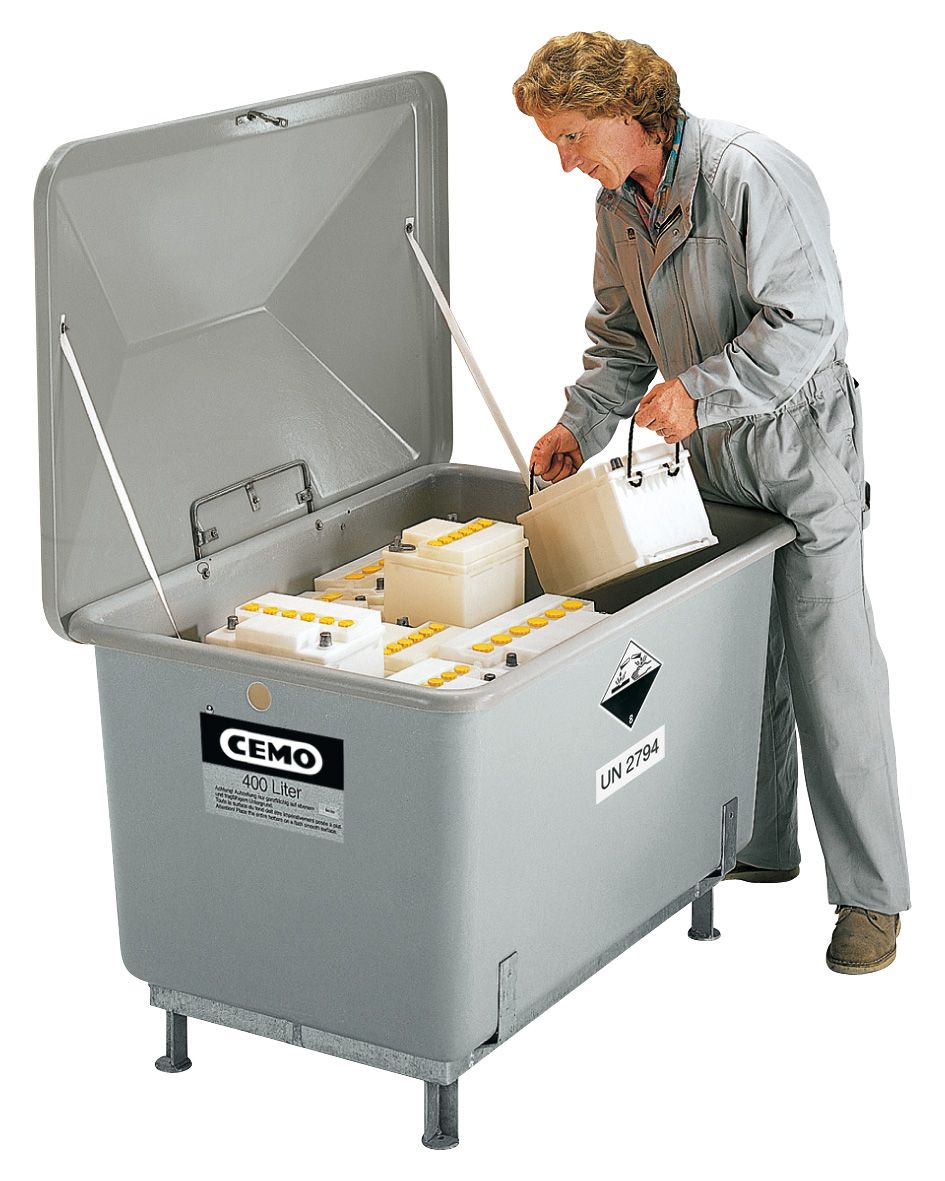 Használt autóakkumulátor tároló